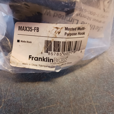 Franklin MAX35-FB Brass Maxted Multi Purpose Hook Matte Black