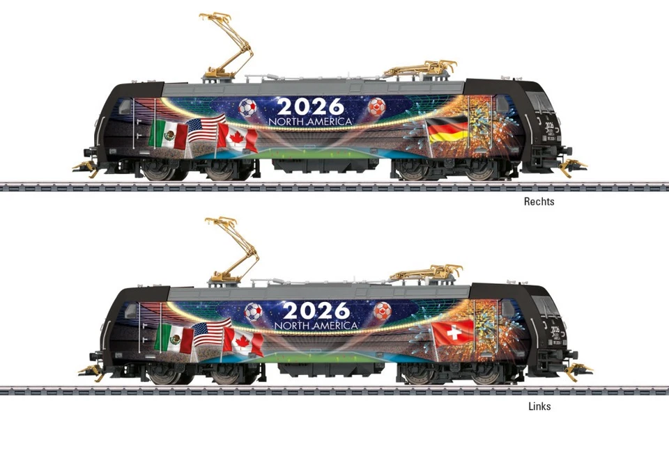 Märklin 36026 Locomotive Électrique BR 185 Football WM North Am. 2026 HO NEU - Photo 1/1