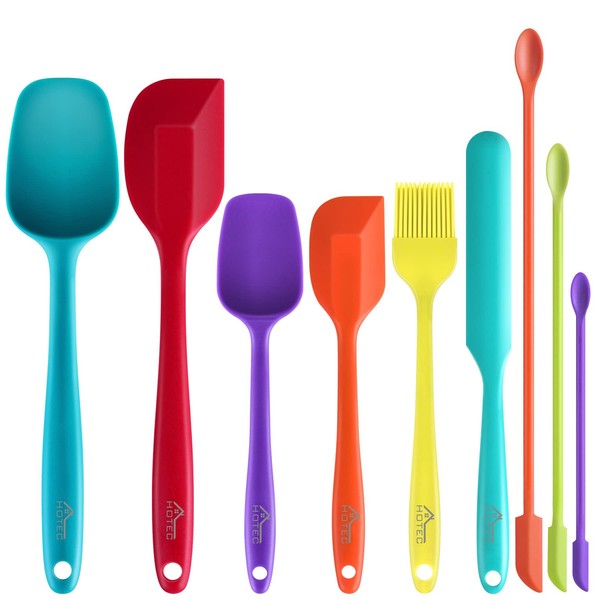 Silikon Spatel Set KüChenutensilien Backen Kochen HitzebestäNdig 9-Teilig-image