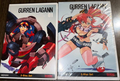 Gurren Lagann Anime DVDs Episodes 1-18 4 Discs and Set 02 is Sealed Eng Sub