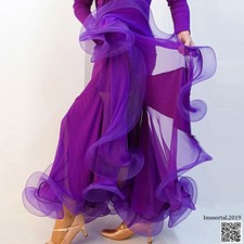 Latin Tango Waltz Modern Dance Ballroom Fishtail Skirts Dancewear Practice Dress