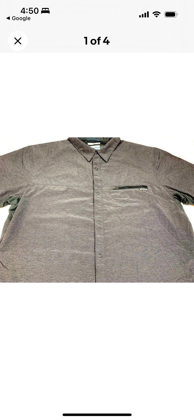 Columbia PFG Omni Shade Mens M Black Fishing Shirt Vented Button Down SS