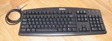 Genuine Dell SK-8110 Black PS/2 Wired Standard Computer Keyboard Only