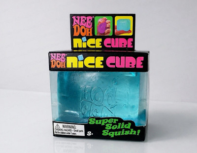 Nee Doh Nice Cube - Super Solid Squish! (Blue) Free Shipping