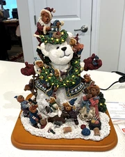 The Boyds Bears Snow Bear Lighted: Danbury Mint W Box Christmas Holiday MIB