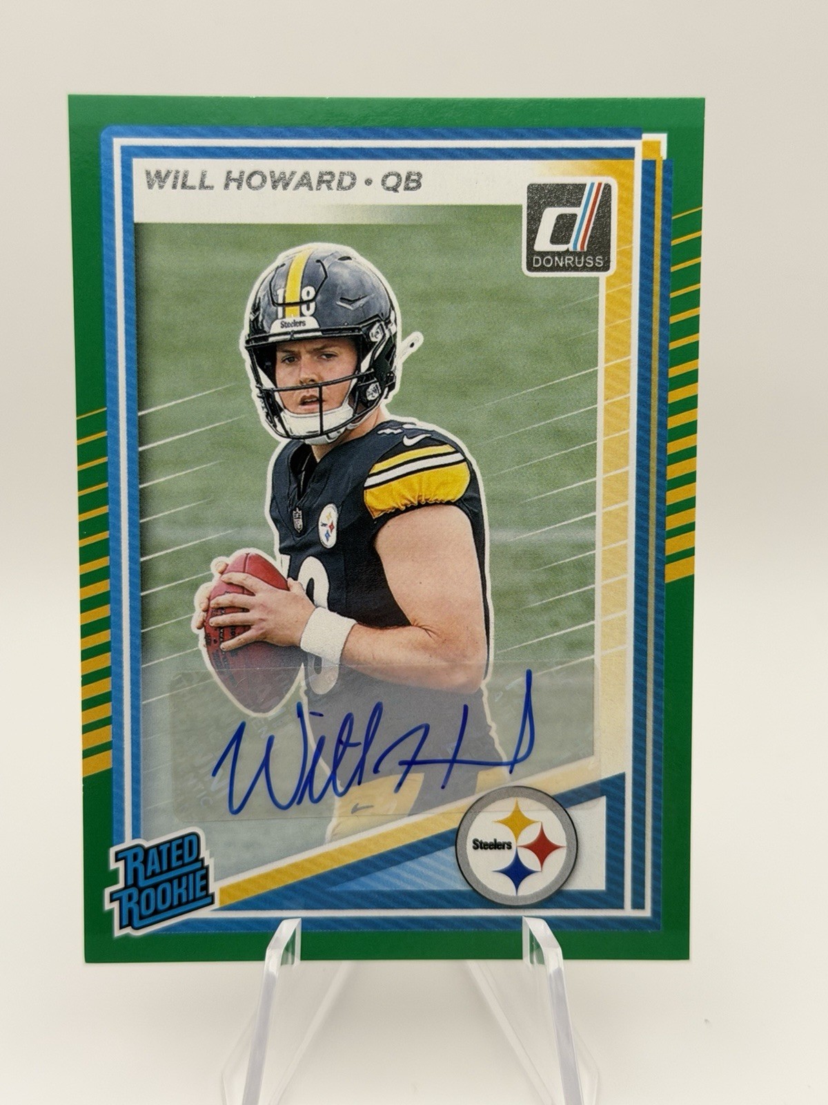 2025 Donruss Will Howard Rated Rookie Green Press Proof Auto 🔥