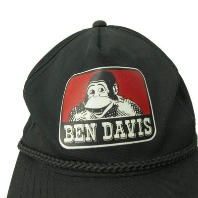 Ben Davis BEN DAVIS 90s Trucker Cap Hat Logo 6 Panel Black Men's
