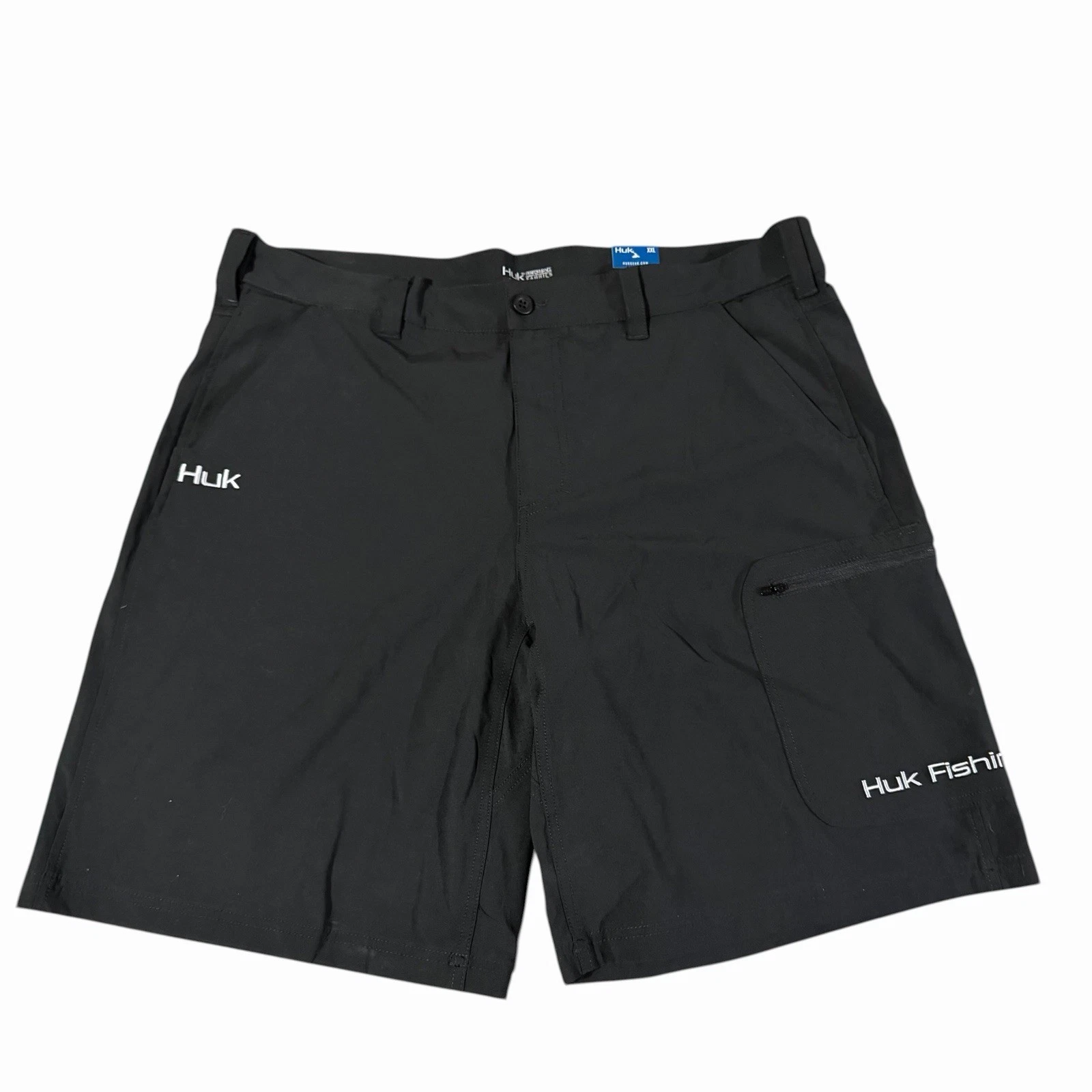 NWT HUK Next Level Performance 10.5” Fishing Shorts Black Men’s Size XXL