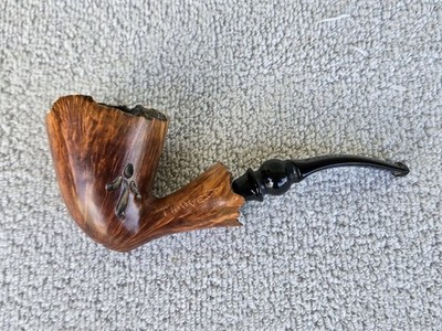 Awesome Vintage Tim West Bent Dublin Smooth Briar Wood Estate Pipe ~ Exc. Cond.