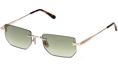 Tom Ford ETHAN-02 FT 1355 28P Shiny Rose Gold/ Gradient Green Men's Sunglasses