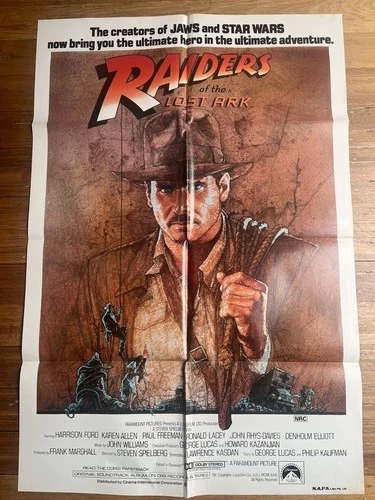 RAIDERS OF THE LOST ARK  original ONE SHEET poster