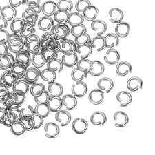 220pcs Silver Open Jump Rings, 2.4mmx4mm 316 Stainless Steel Split O Rings