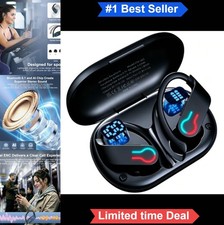 Bluetooth 6.1 Earbuds 120 Hours Battery Dual LED Display Case IPX7 ENC Noise