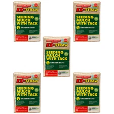 EZ-Straw Seeding Mulch w/ Tack Biodegradable Processed Straw 2.5 cu ft, 5 Pack
