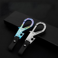 Titan EDC Autoschlüsselring Anhänger mit Lederband Tragbar Langlebig