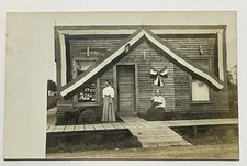 Vintage RPPC General Country Store Patriotic Theme Ribbons Bows