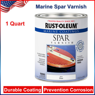 Rust-Oleum 207008 Marine Spar Varnish, Quart, Durable Coating, UV Resistance