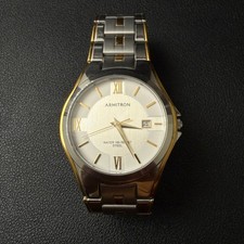 Armitron 20/4413TT Men's Two Tone Bracelet Watch New Battery MINOR FLAW BACK S