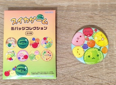 Watermelon Game Can Badge B 56mm Pre-Loved Character Pin Button Rare Set