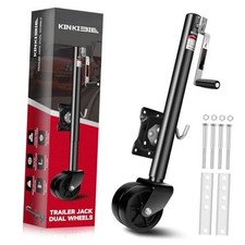 Trailer Jack 2000 lbs with 6" Dual Wheels-Heavy Duty for 15.7" Lift-RV Boat