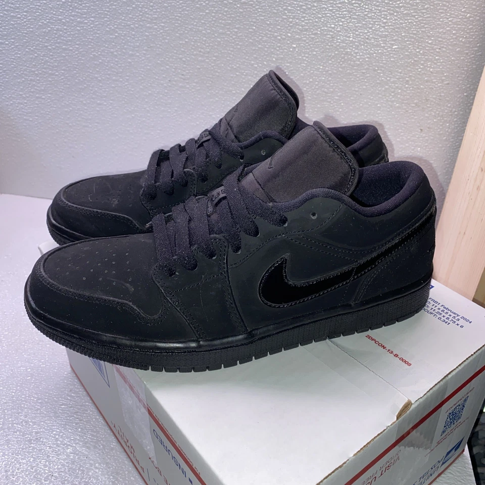 Nike Air Jordan 1 Low "Triple Black" (553558-056) Men's 7/Womens 8.5 - Image 3 of 4