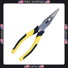 Heavy-Duty 8-Inch Needle Nose Pliers with Soft Grip  Wire Cutter, CRV Steel
