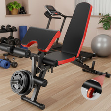 Adjustable Weight Bench with Leg Extension and Leg Curl 800LBS Full Body Exercis