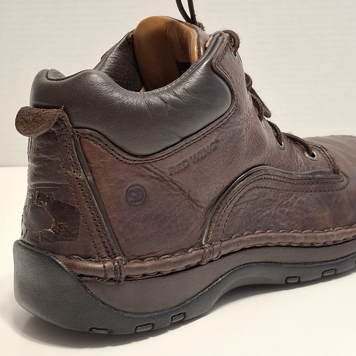 Red Wing Men\'s 6707 Brown Leather Safety Toe Ankle Boot Shoes Size 8.5D Red Wing Shoes MENS Work 6707 Steel Toe Brown | Mercari main image 3