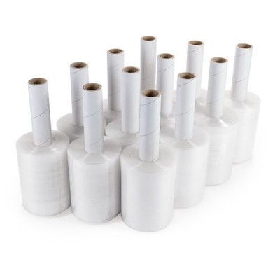 IDL Packaging - F-51-12 5 x 1000  Stretch Wrap Mini Roll of 80 Gauge with Extend