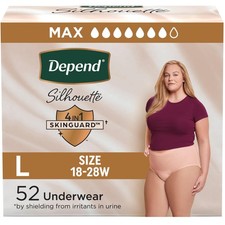 Incontinence Underwear for Women, Maximum Absorbency, Large, 52 Count