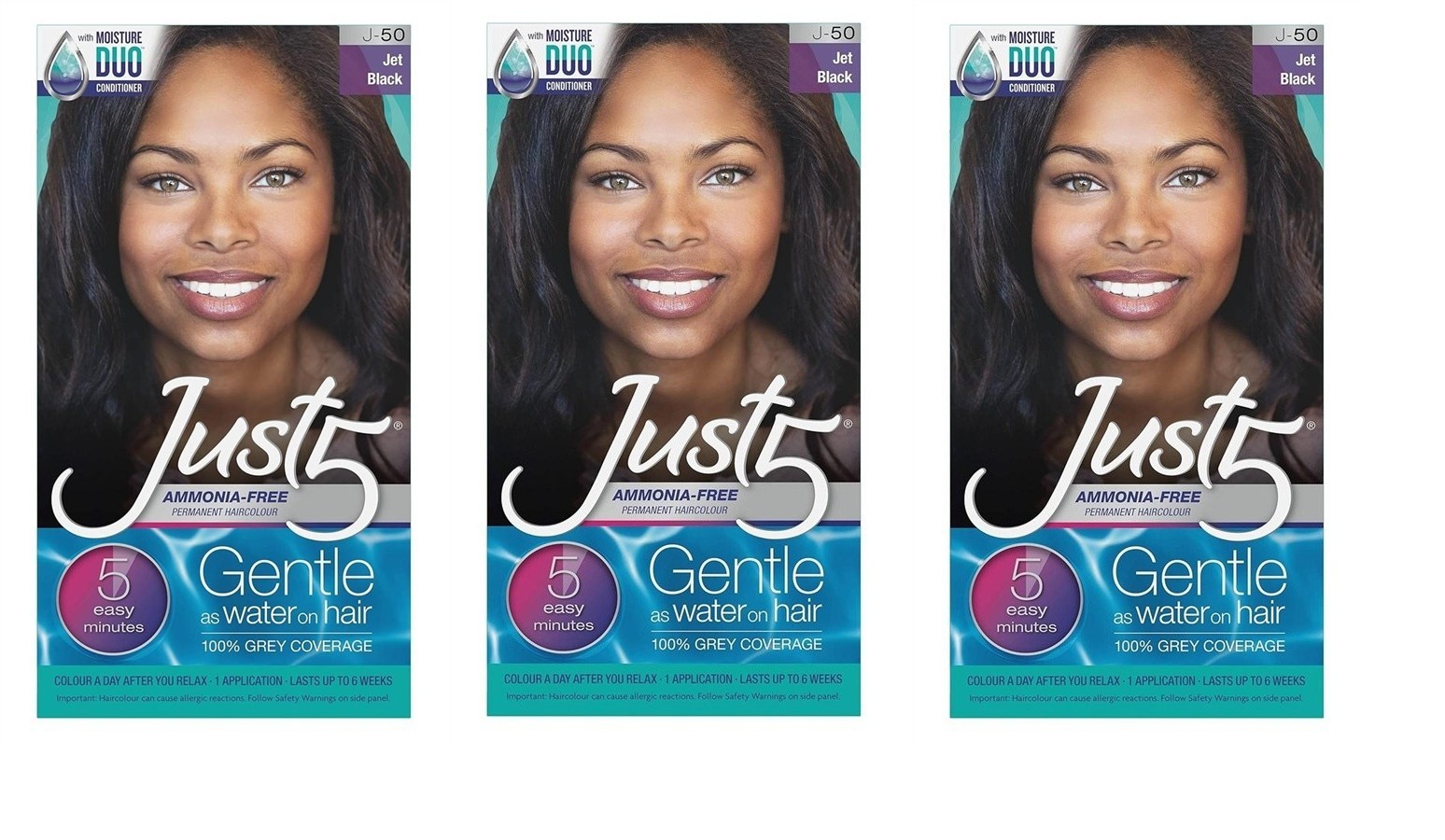 Jet Black J-50 Ammonia Free Permanent X 3 Packs