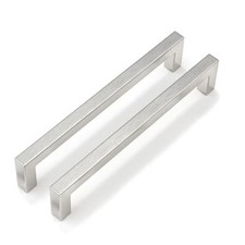 30 Hole Centers for 6-1/4 Inch Brushed Nickel Cabinet Pulls - 160MM