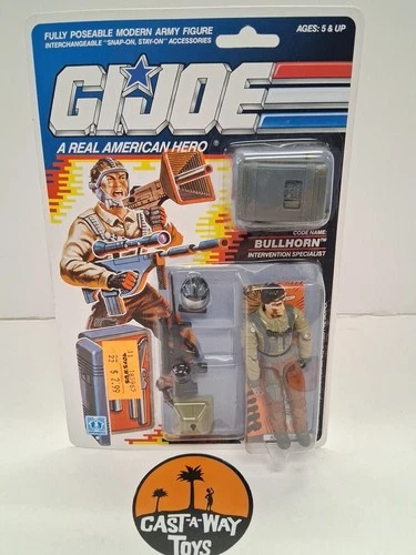 1990 G.I. Joe Bullhorn (Intervention Specialist) MOC Action Figure Hasbro