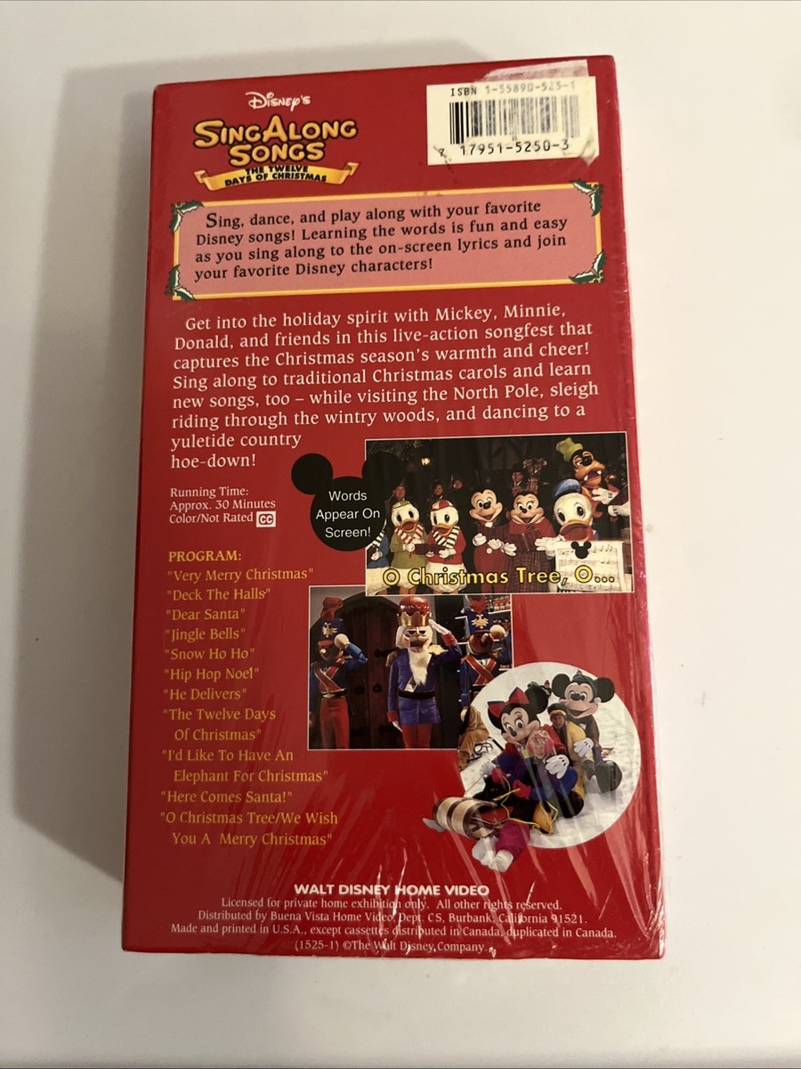 Disneys Sing Along Songs - The Twelve Days of Christmas (VHS, 1997