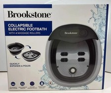 Brand New Brookstone Collapsible Electric Footbath with 4 Massage Rollers