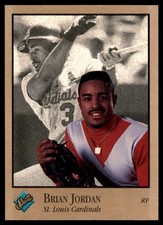 Brian Jordan 1992 Studio #93 Cardinals MLB READ FREE SHIPPING AutographDen