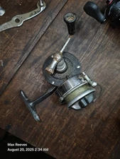 Vintage AIREX BACHE BROWN MASTEREEL Model 2B Spinning Reel - Half Bail