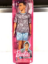 Barbie Ken Fashionista Doll w/ Paisley Outfit & Man Bun 204 Mattel 2022 New