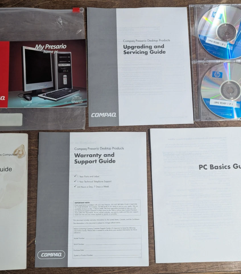 Vintage Computer Manuals Disks Compaq AOL HP Printer User Guides Adverts Charts - Image 4 of 4