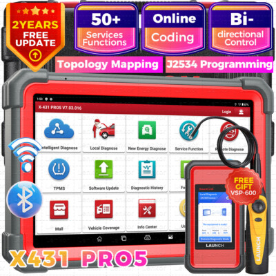 2025 LAUNCH X431 PRO 5 PAD V+ Car Diagnostic Scanner Tool Programming Key Coding