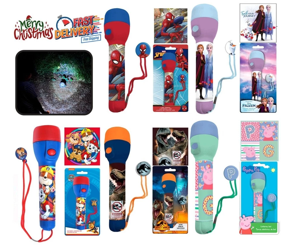 LED Flashlight Torch 16cm, Large Torch, Night Light Kids Xmas Camping Gifts - Image 3 of 4