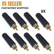 8pcs Gold 6.35mm 1/4" Jack to Male RCA Connector Converter Audio Adapter NEW