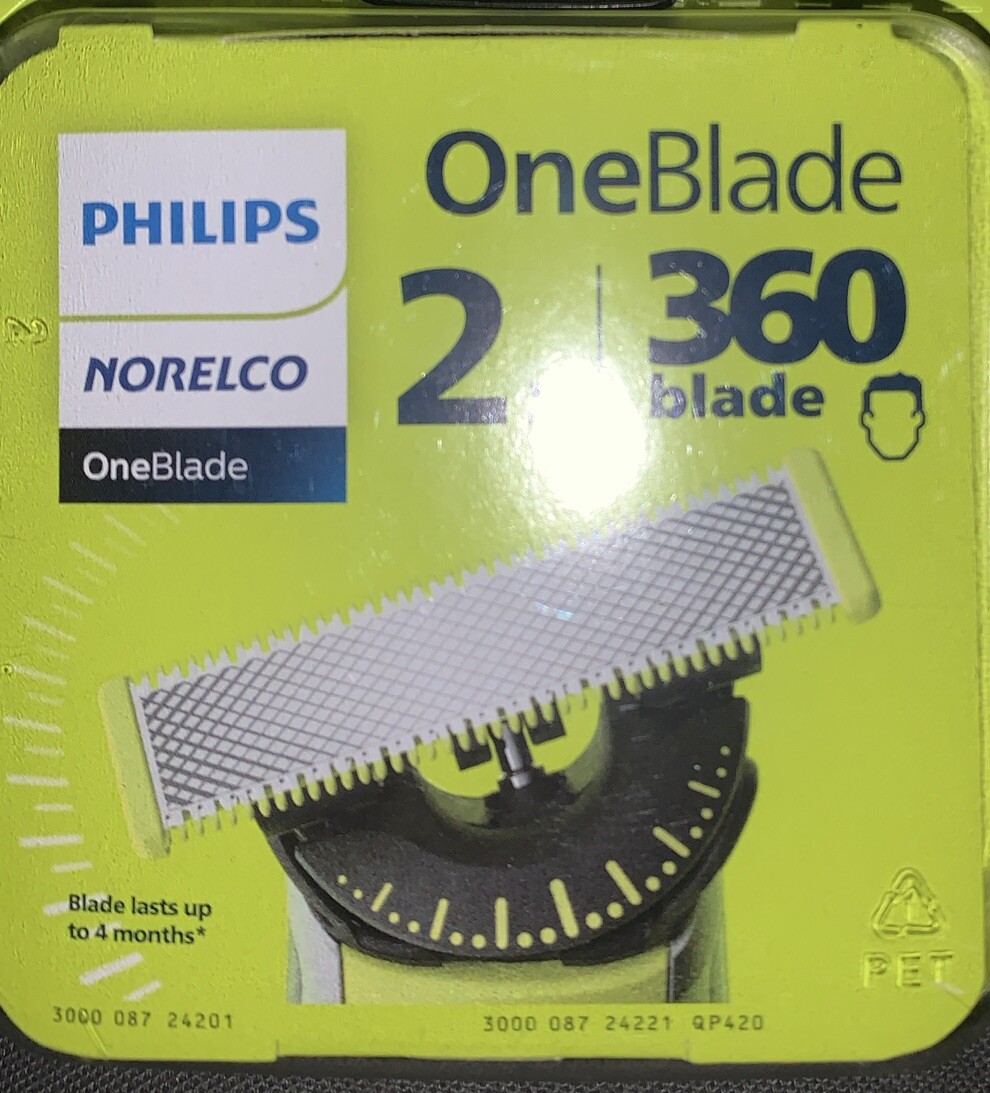 NEW Philips Norelco OneBlade 360 One Blade Replacement Blade, 2 Count, QP420/80 75020102102 eBay