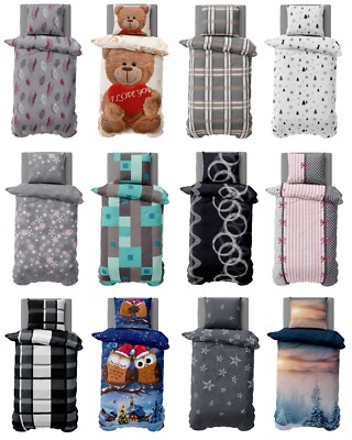 Winter Bettwäsche Thermo Fleece Kuschelig Flauschig Weich Warm Bettbezüge Set