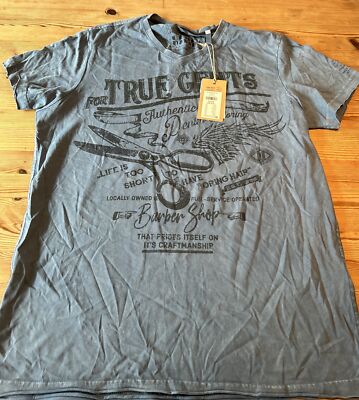 Camp David CCD-2006-3110 Hellblau Blau Shirt Herren M Denim Look  Neu!