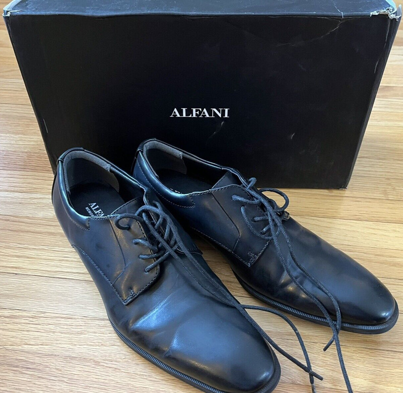 Worn Once 8M Alfani Mens Dress Shoes Andrew Black Tie Prom Formal Church Work