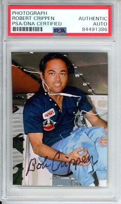 NASA ASTRONAUT BOB ROBERT CRIPPEN SIGNED PHOTO PHOTOGRAPH PSA DNA COA AUTOGRAPH