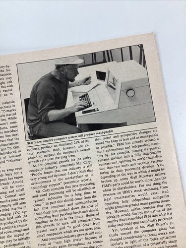 Financial World Magazine Vtg 1975 Rare Ads IBM Textiles Springs Stevens Riviana - Picture 9 of 20