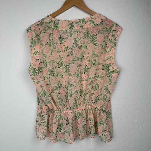 Vintage Victoria Secret Pajama set pink Set gold label floral button up top - Picture 5 of 13