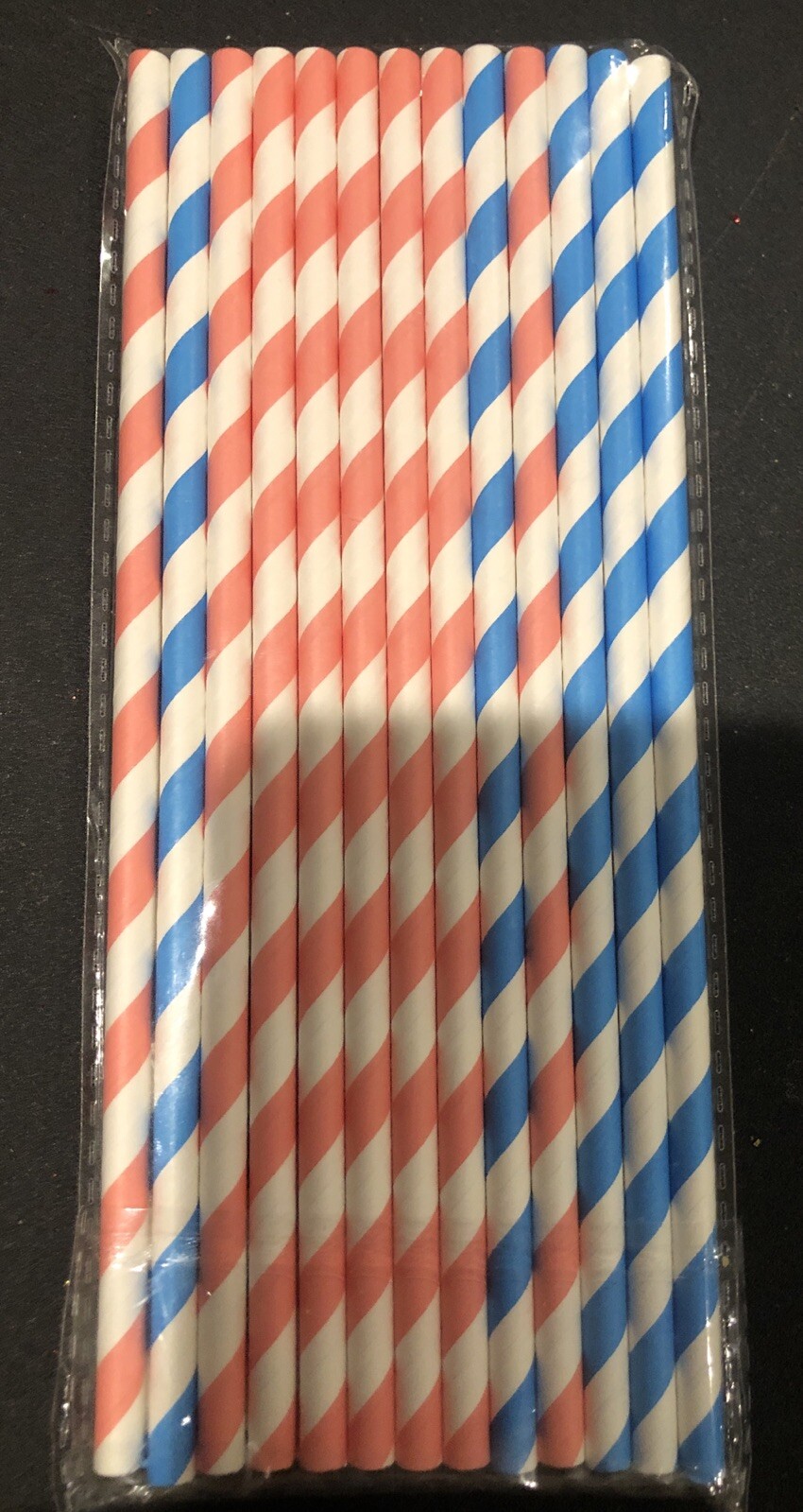 Party Straws Pack Of 25 Mixed Blue, White and Pink and White